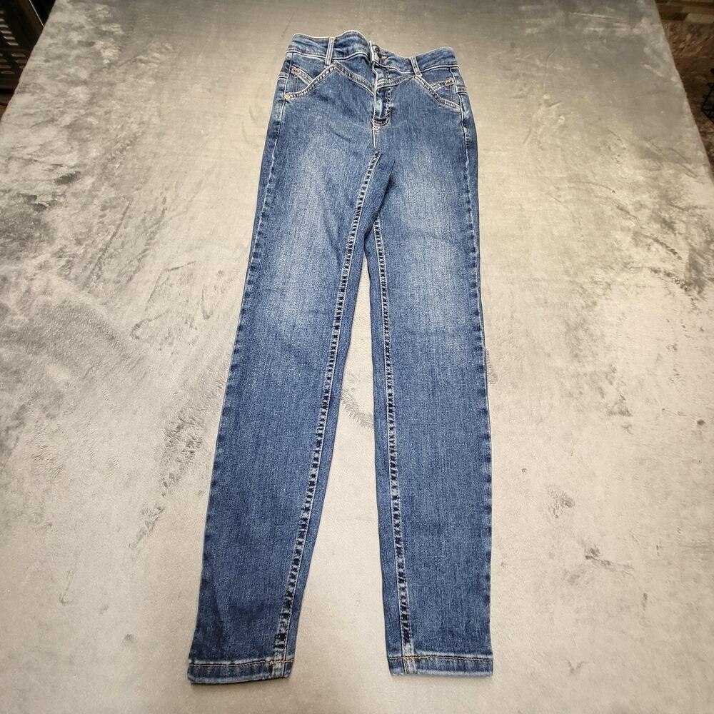 We The Free Jeans Womens 26 Blue Skinny Medium Wash‎ Stretch 5-Pocket Denim Slim